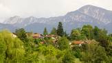 Blick auf Heimgarten vom Balkon